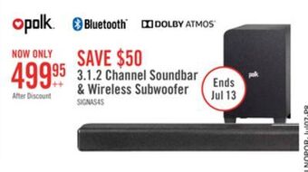 The Brick Polk signa s4 3.1.2-channel soundbar with wireless subwoofer - 300443-01-00-101 offer