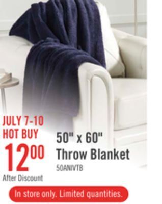 The Brick 50 x 60 throw blanket offer