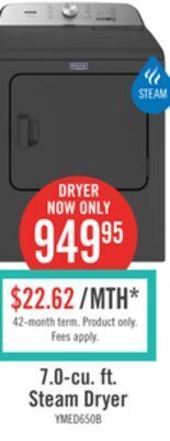 The Brick Maytag 7 cu. ft. pet pro electric dryer - ymed6500mbk offer