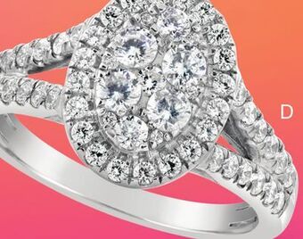 Charm Diamond 10k white gold 1.00ctw diamond ring offer