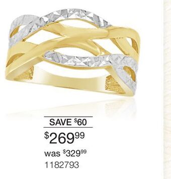 Charm Diamond 10k yellow and white gold celtic diamond cut ring offer