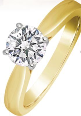 Charm Diamond 14k yellow gold serenade 0.23ct solitaire engagement ring offer