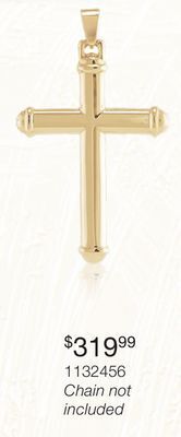 Charm Diamond 10k yellow gold cross pendant offer