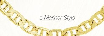 Charm Diamond 10k yellow gold flat mariner necklace offer