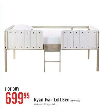 The Brick Ryan twin loft bed offer