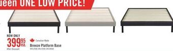 The Brick Breeze queen platform base - dark grey offer
