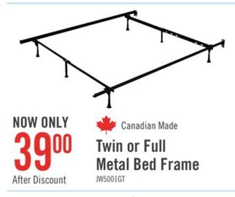 The Brick Twin/full metal glider bed frame offer