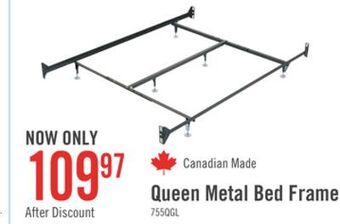 The Brick Queen metal glide bed frame with headboard/footboard attachment offer