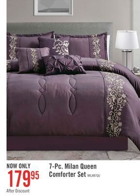 The Brick Milan 7-piece queen comforter set offer