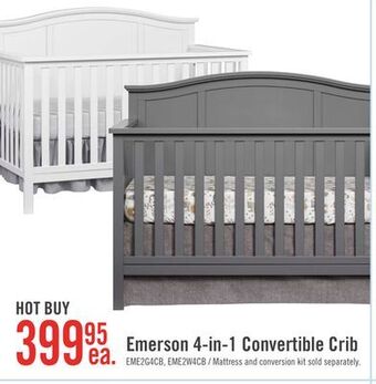 The Brick Emerson 4-in-1 convertible crib - dove grey offer
