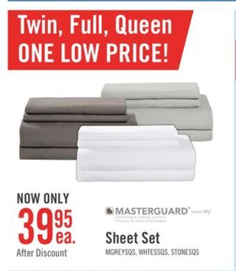 The Brick Masterguard® ultra advanced 4-piece queen sheet set - grey offer