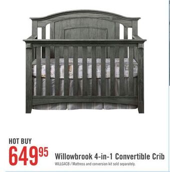 The Brick Willowbrook 4-in-1 convertible crib offer