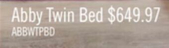The Brick Abby twin panel bed offer
