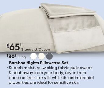 Sleep Country Bamboo nights pillowcase set offer