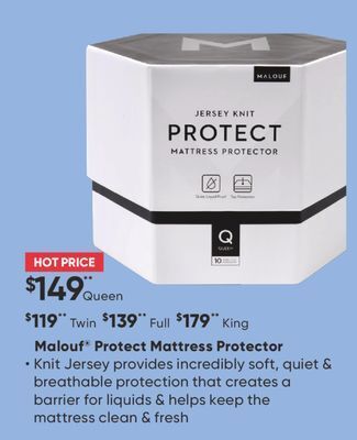 Sleep Country Malouf® protect mattress protector offer
