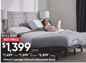 Sleep Country Malouf® lounge lifestyle adjustable base offer