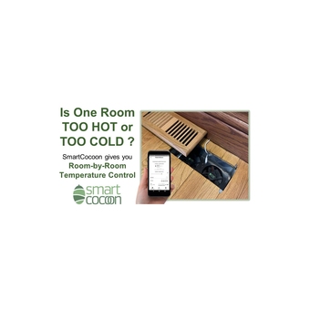 Best Buy Smart cocoon diy “4x10” smart vent / hvac smart floor register booster fan, ios & android ai controlled (only 2.4g wifi), roo offer