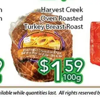 Ample Food Market Harvest Creek Oven Roasted Turkey Breast Roast offer