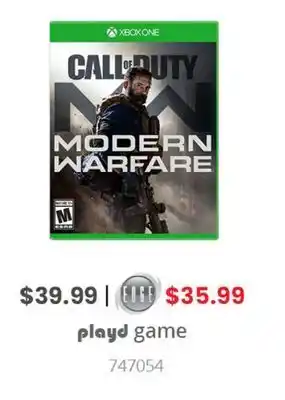 GameStop Xbox one call of duty modern warfare offer