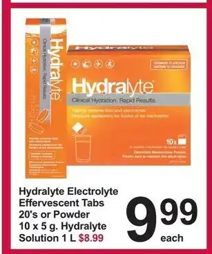 Hydralyte Electrolyte Effervescent Tabs