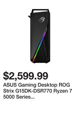 Newegg Asus gaming desktop rog strix g15dk-dsr770 ryzen 7 5000 series 5800x (3.80ghz) 16gb ddr4 1tb hdd 1 tb pcie ssd nvidia geforce offer