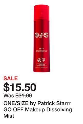 Sephora One/size by patrick starrr go off makeup dissolving mist offer