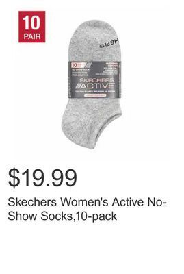 Costco Skechers women's active no-show socks,10-pack offer