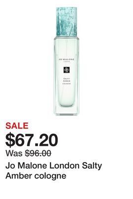 Sephora Jo malone london salty amber cologne offer