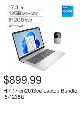 Costco Hp 17-cn2013ca laptop bundle, i5-1235u offer