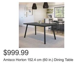 Costco Amisco horton 152.4 cm (60 in.) dining table offer