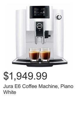 Costco Jura e6 coffee machine, piano white offer