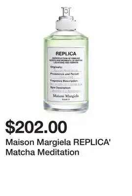 Sephora Maison margiela replica' matcha meditation offer
