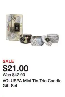 Sephora Voluspa mini tin trio candle gift set offer