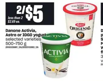 Zehrs Markets Danone Activia, Astro offer