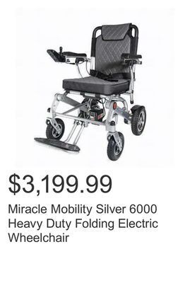 Costco Miracle mobility silver 6000 heavy duty folding electric wheelchair offer
