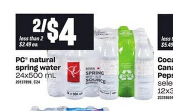Zehrs Markets Natural Spring Water offer