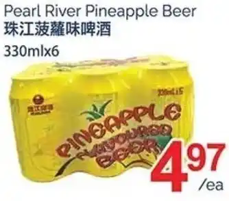 T&T Supermarket Pearl River Pineapple Beer 330mlx6 offer