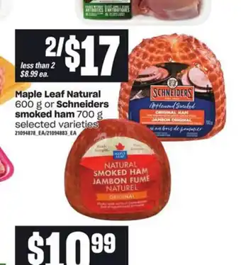 Zehrs Markets Maple Leaf Natural offer
