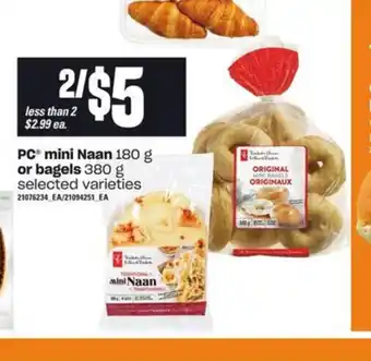 Zehrs Markets Mini Naan Or Bagels offer
