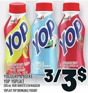 Metro YOPLAIT YOP DRINKABLE YOGURT offer