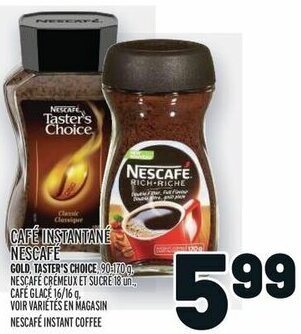 Metro NESCAFÉ INSTANT COFFEE offer