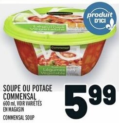 Metro COMMENSAL SOUP offer