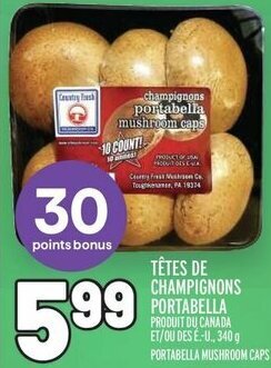 Metro PORTABELLA MUSHROOM CAPS offer