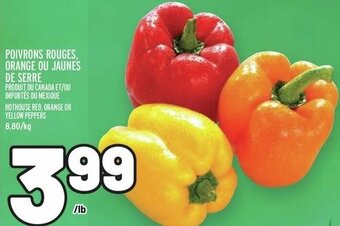 Metro HOTHOUSE RED, ORANGE OR YELLOW PEPPERS 8,80/kg offer