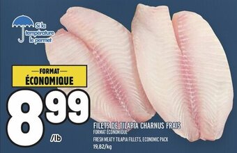 Metro FRESH MEATY TILAPIA FILLETS, ECONOMIC PACK 19,82/kg offer