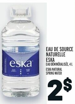 Metro ESKA NATURAL SPRING WATER offer