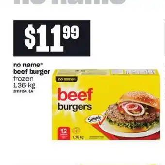 Zehrs Markets Beef Burger offer