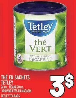 Metro TETLEY TEA BAGS offer