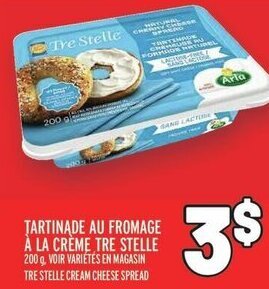 Metro TRE STELLE CREAM CHEESE SPREAD offer