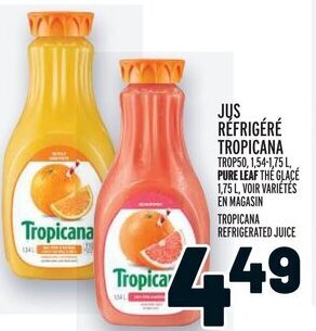 Metro TROPICANA REFRIGERATED JUICE offer